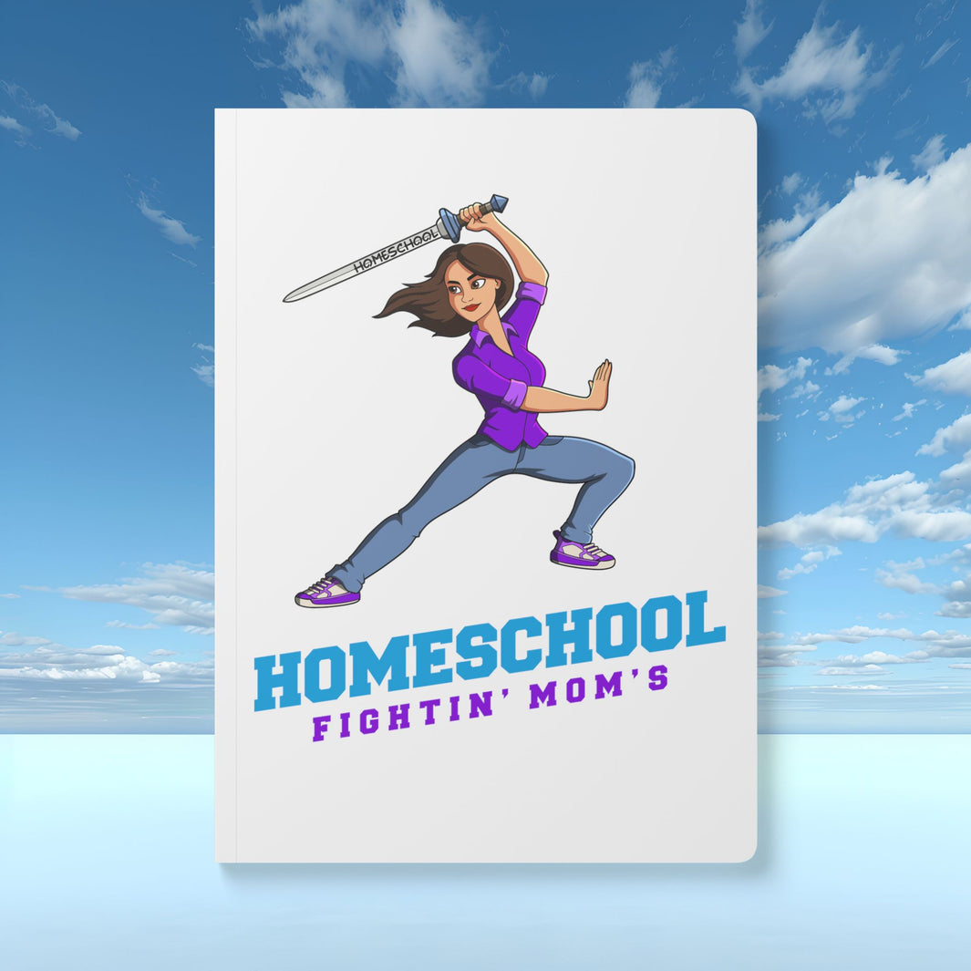 a notepad with a fighting warrior  homeschool mom